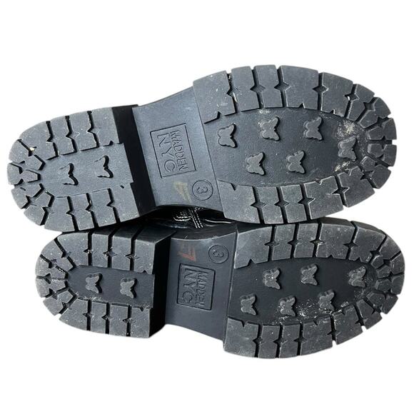 STEVE MADDEN NYC Mirror Metallic Rockk Ankle Boot Lug Sole Big Kids Size 3 - Picture 8 of 8